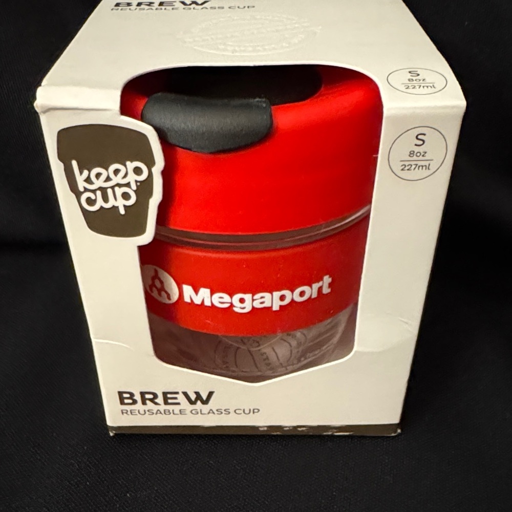 Red Reusable Glass Mug